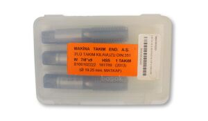 MTE W 7/8 Normal Vidalı El Kılavuzu 3’lü HSS DIN 351