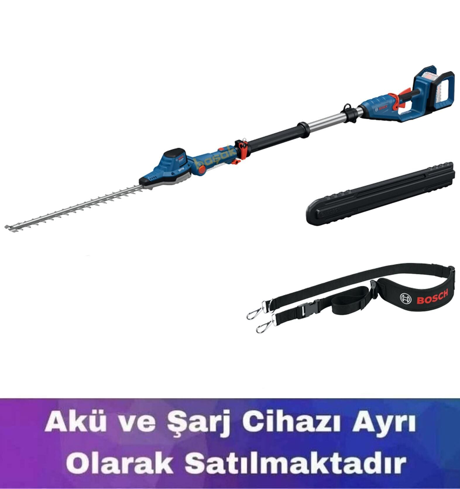 Bosch GHE 18V-50 TP Uzun Saplı Akülü Çit Kesme (Solo) 06008D5000