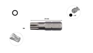 Ceta Form M 4 x 25mm XZN Spline Bits Uç CB/854