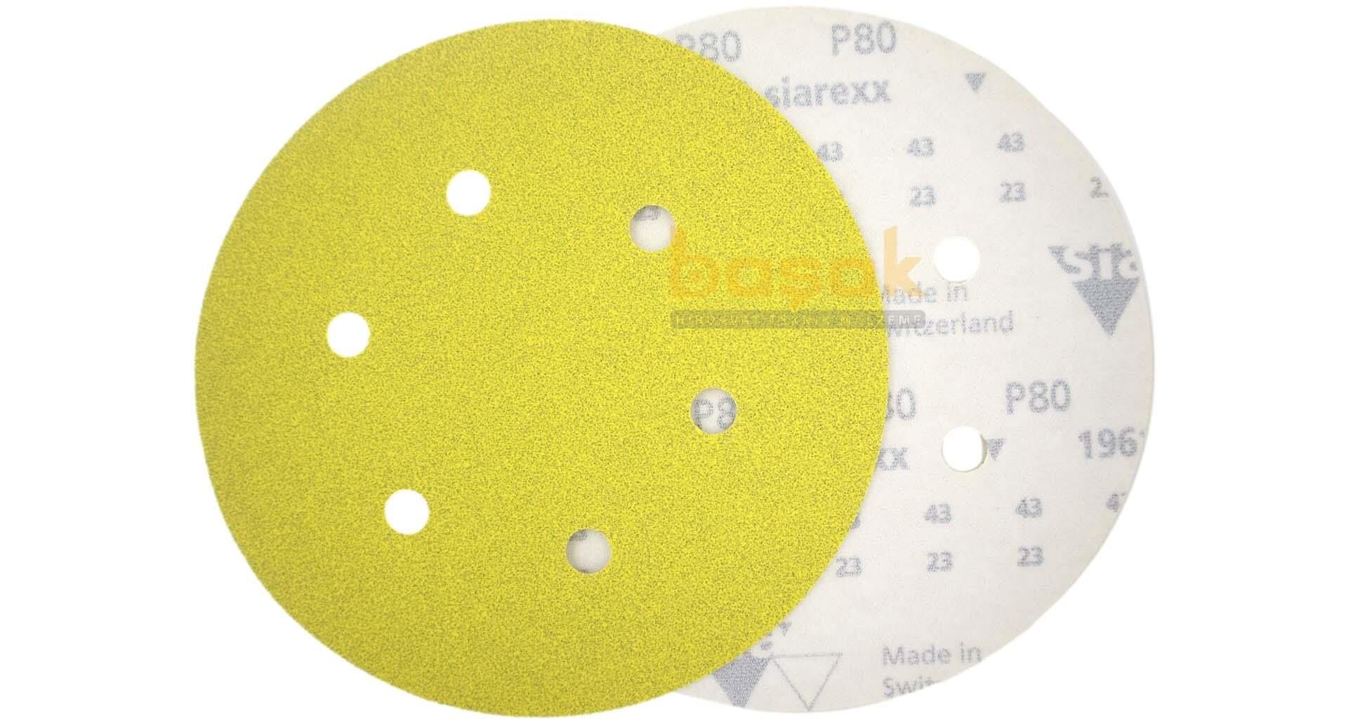 Sia 1960 Siarexx 150 mm 80 Kum 6 Delikli Zımpara Kağıdı 100'lü