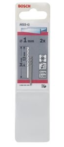Bosch HSS-G 1 mm 2'li Taşlanmış Metal Matkap Ucu 2608585906