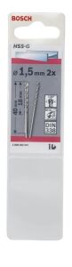 Bosch HSS-G 1,5 mm 2'li Taşlanmış Metal Matkap Ucu 2608585907