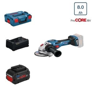 Bosch GWS 18V-15 SC 1x8 Ah ProCORE 18V Akülü Taşlama L-Boxx Çantalı