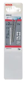 Bosch HSS-G 2 mm 2'li Taşlanmış Metal Matkap Ucu 2608585908