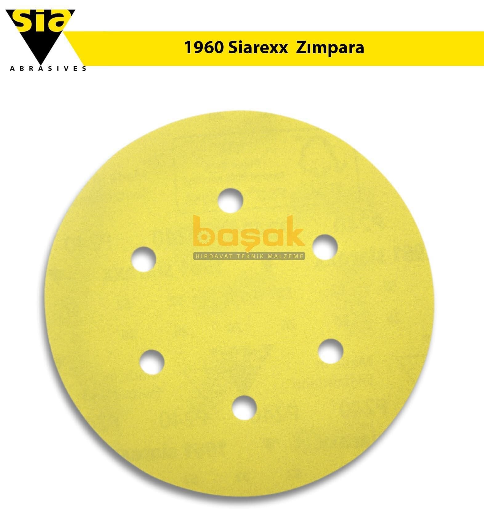 Sia 1960 Siarexx 150 mm 240 Kum 6 Delikli Zımpara Kağıdı 100'lü