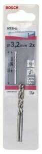 Bosch HSS-G 3,2 mm 2'li Taşlanmış Metal Matkap Ucu 2608585912