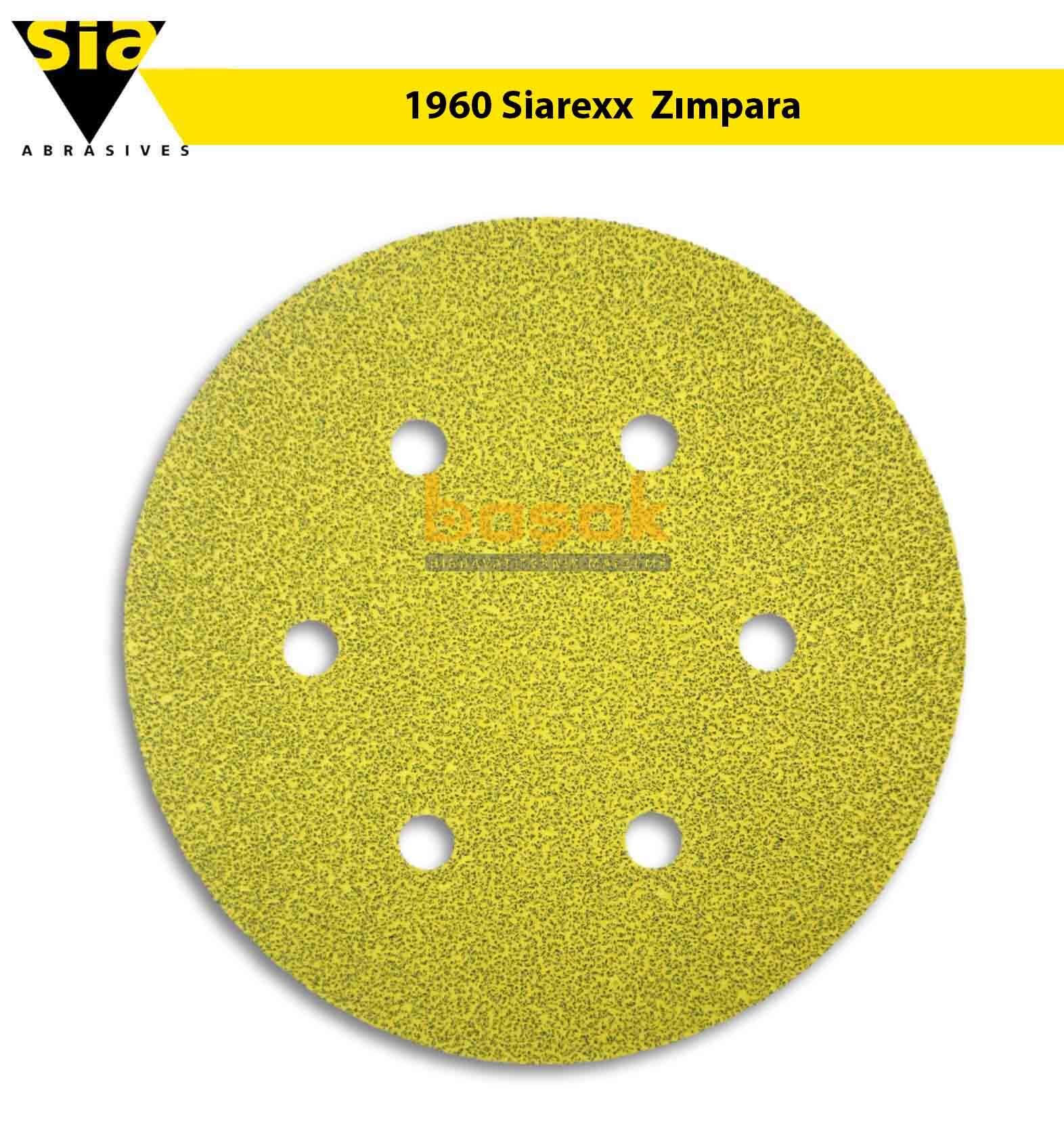 Sia 1960 Siarexx 150 mm 60 Kum 6 Delikli Zımpara Kağıdı 50'li
