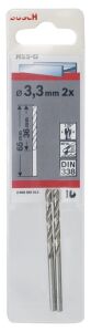 Bosch HSS-G 3,3x65 mm Metal Matkap Ucu 2'li Paket 2608585913