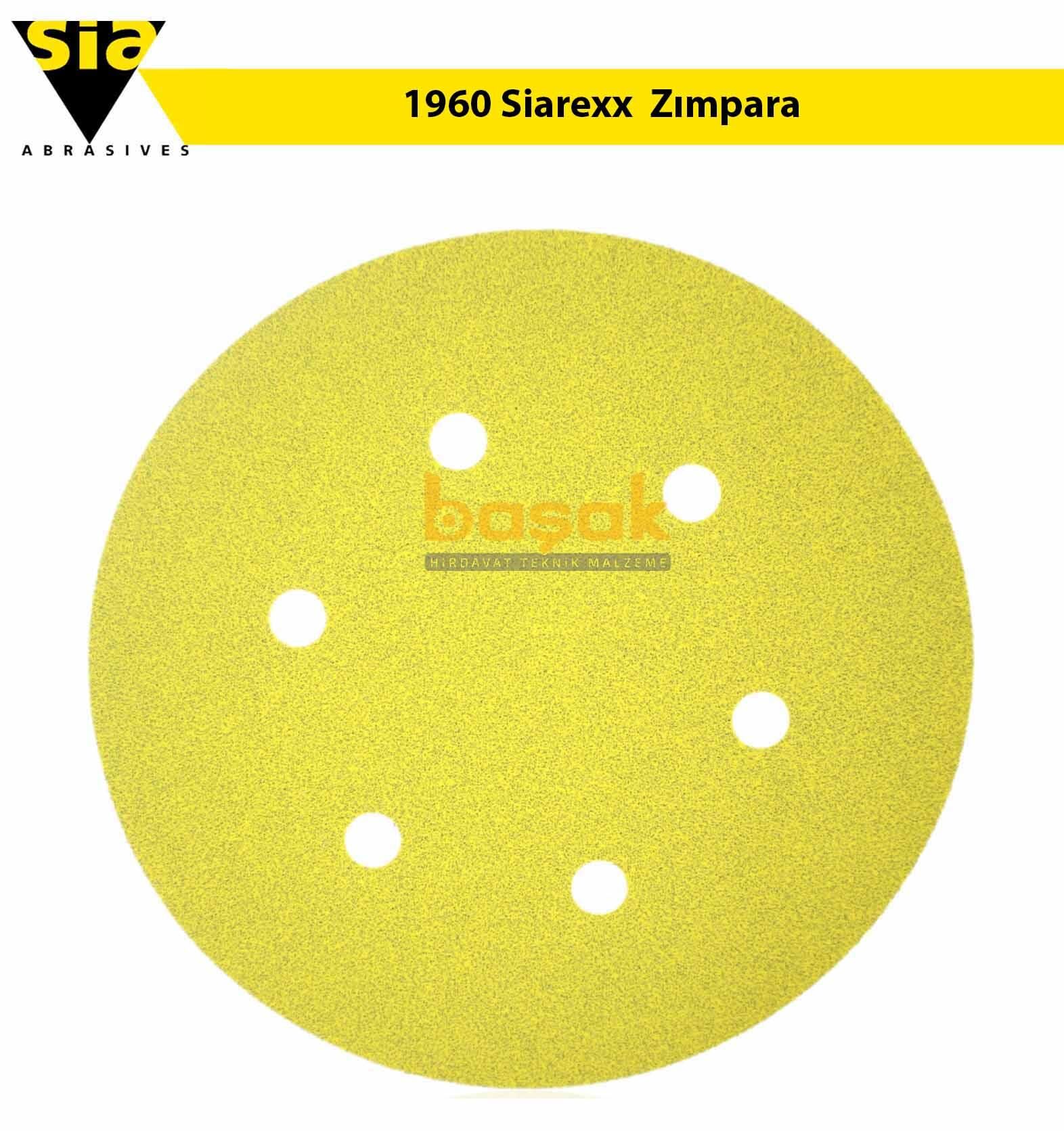 Sia 1960 Siarexx 150 mm 100 Kum 6 Delikli Zımpara Kağıdı 100'lü