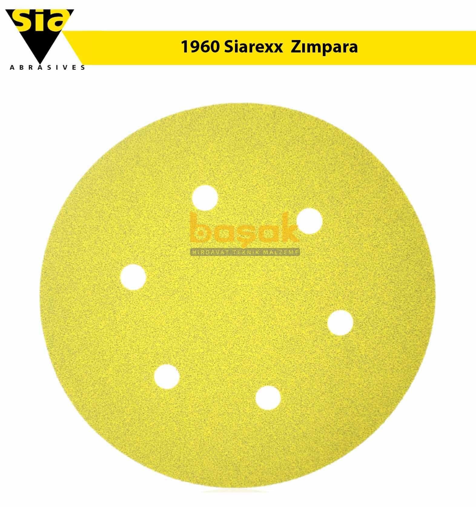 Sia 1960 Siarexx 150 mm 100 Kum 6 Delikli Zımpara Kağıdı 100'lü