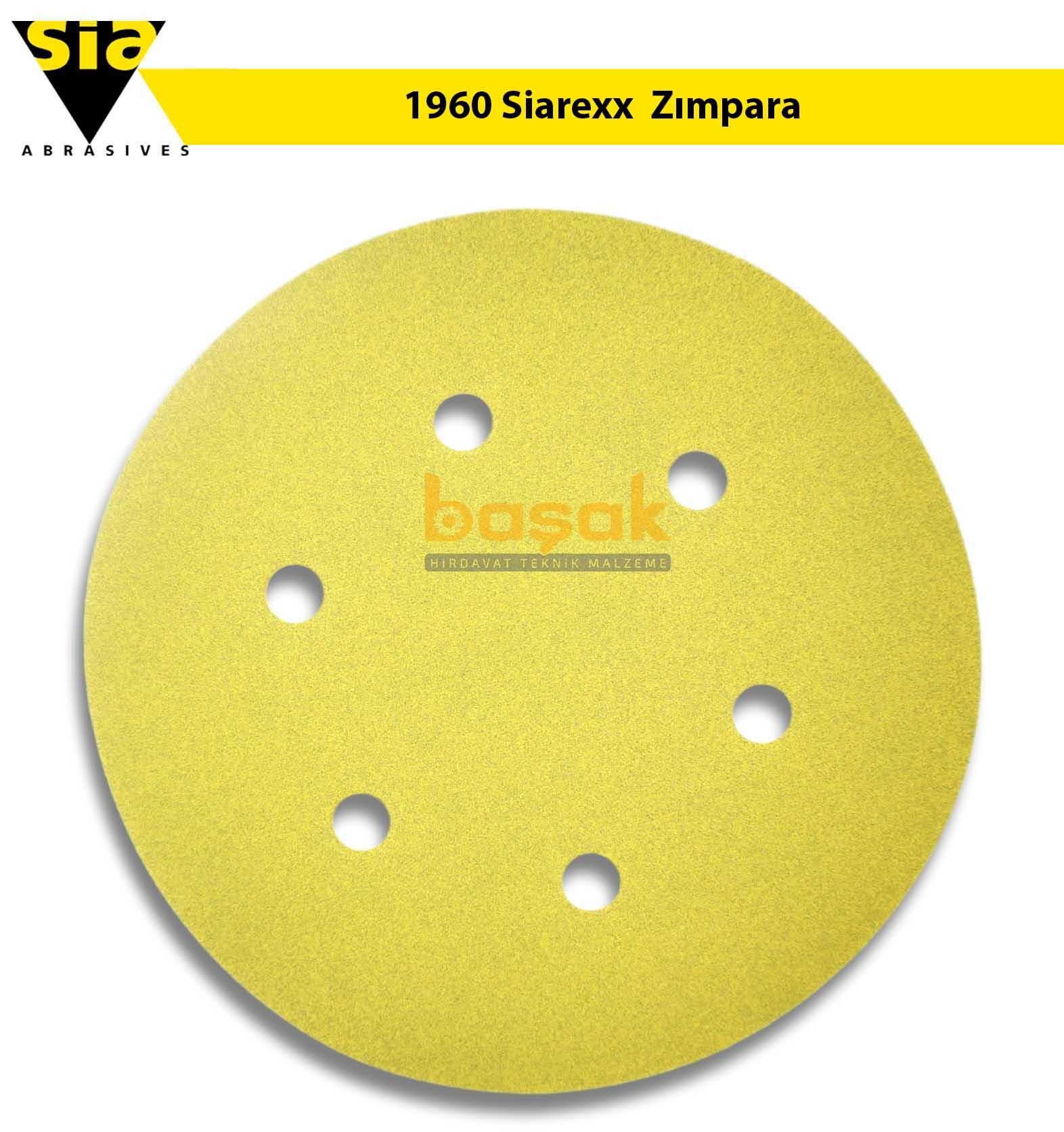 Sia 1960 Siarexx 150 mm 150 Kum 6 Delikli Zımpara Kağıdı 100'lü