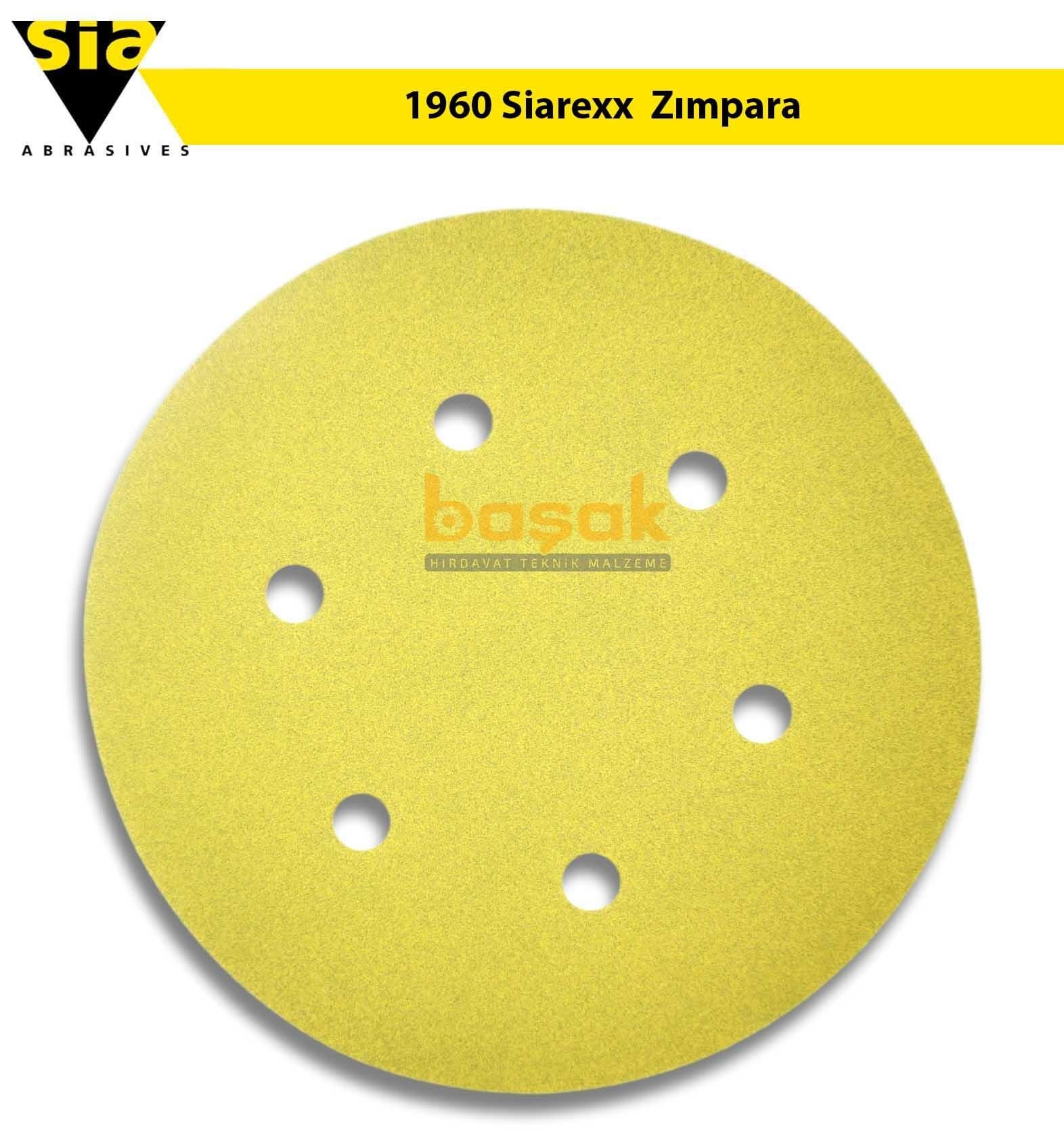 Sia 1960 Siarexx 150 mm 150 Kum 6 Delikli Zımpara Kağıdı 100'lü