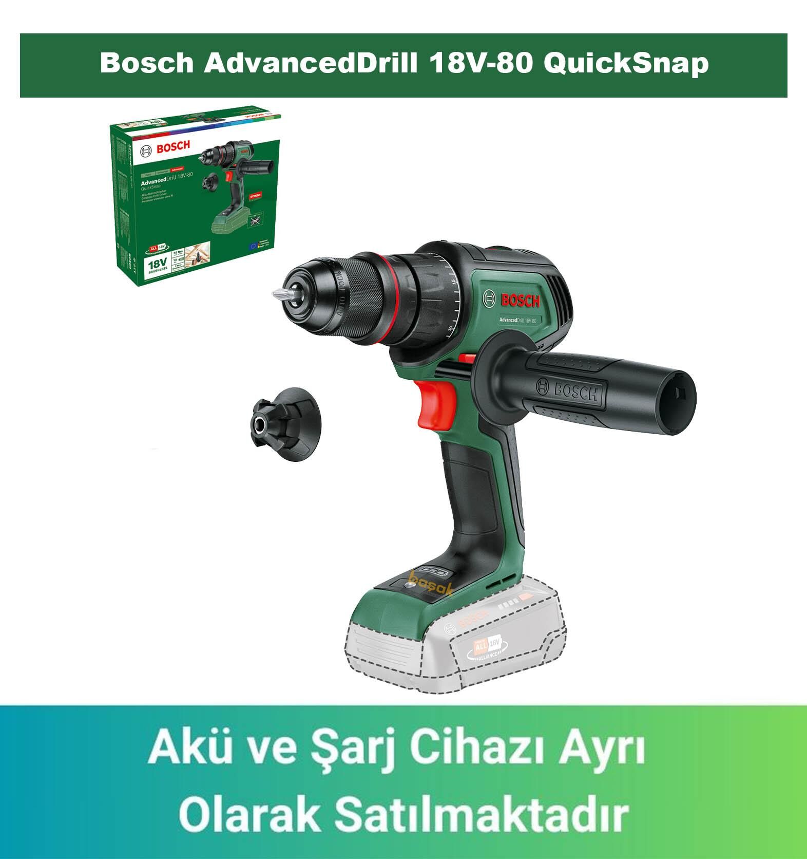 Bosch Advanced Drill 18V-80 Akülü Vidalama (Solo) 06039E2000