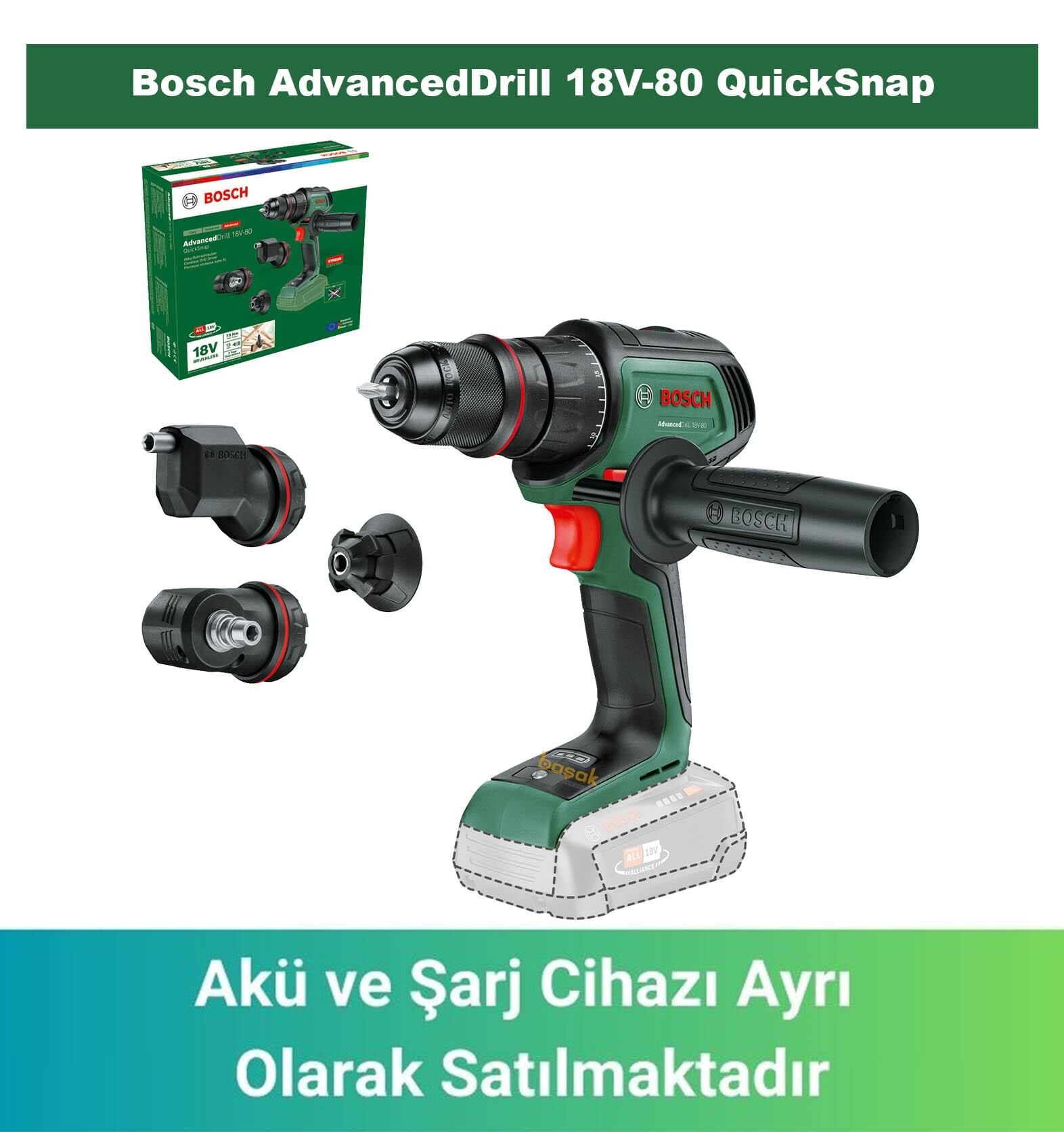 Bosch Advanced Drill 18V-80 Akülü Vidalama (Solo) 06039E2003