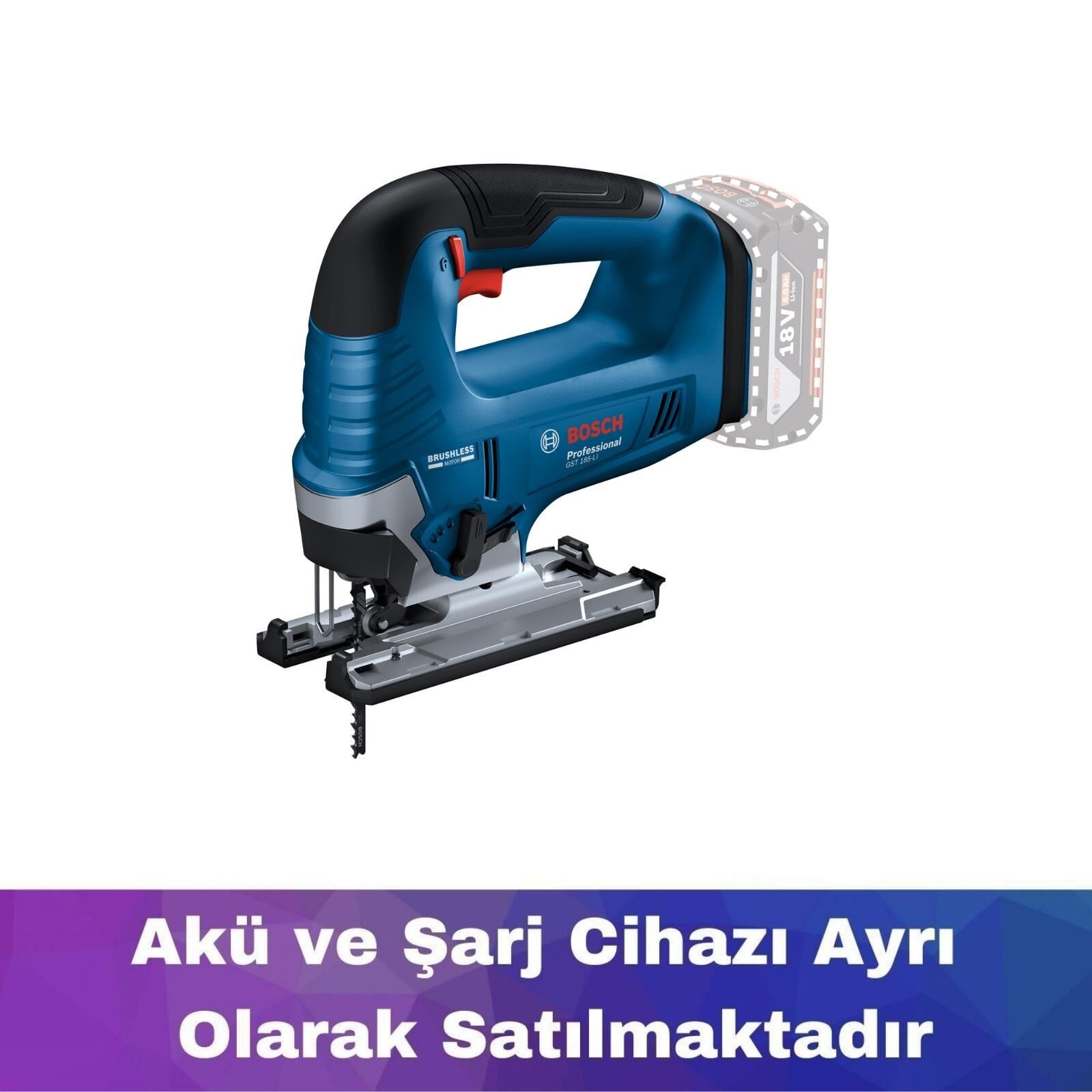 Bosch GST 18V-155 BC Dekupaj Testere (Akü ve şarj yoktur) 06015B1001