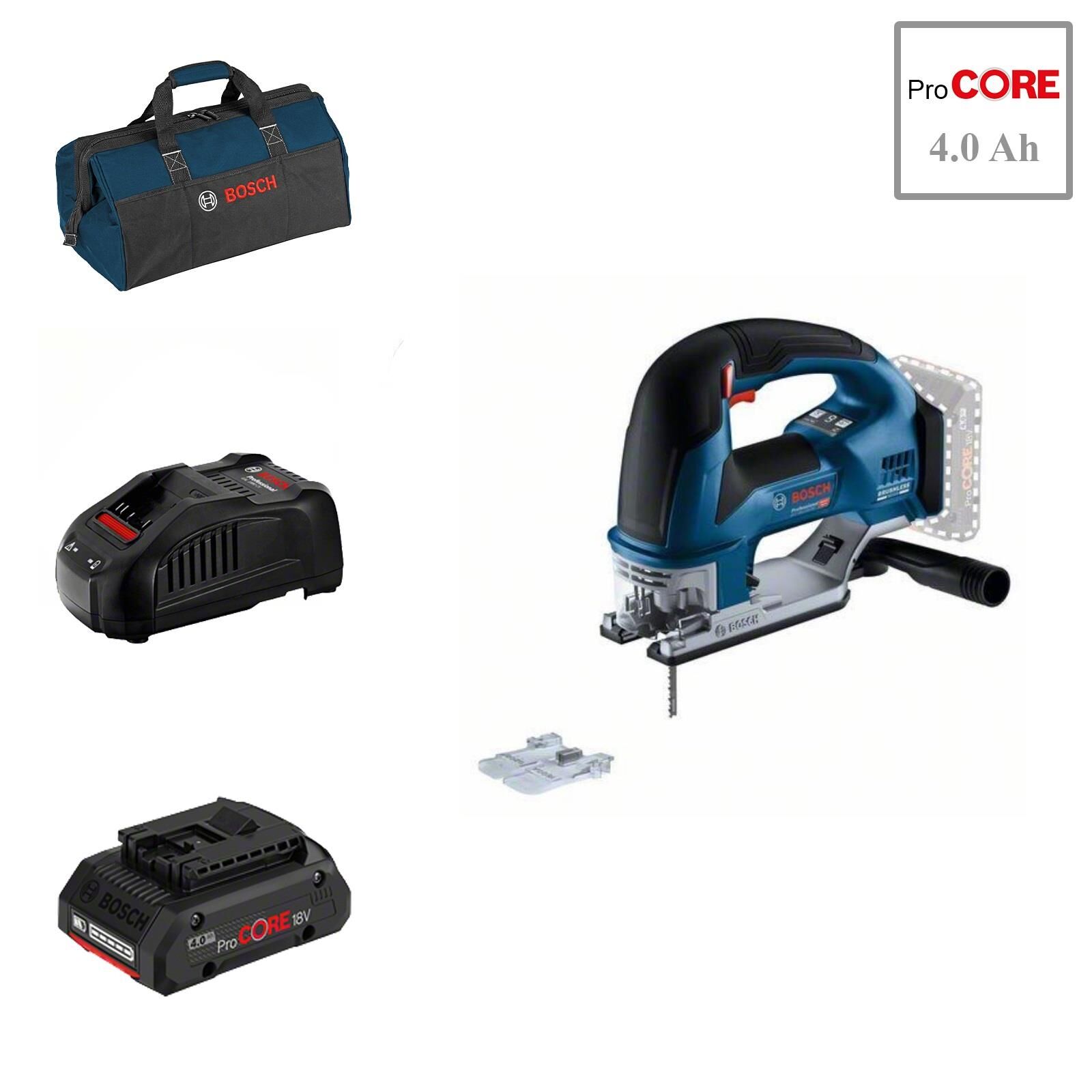 Bosch GST 18V-155 BC 1x4Ah proCORE Akülü Dekupaj Testere Bez Çantalı