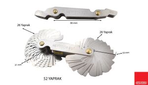 Ceta Form P55-52MW Vida Tarağı (Metrik/whitworth) - 52 Yaprak