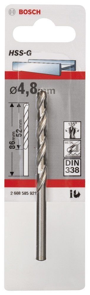 Bosch HSS-G 4,8x86 mm Metal Matkap Ucu 2608585921