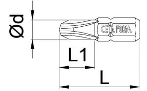 Ceta Form PH0 x 25 mm Yıldız Bits Uç CB/250