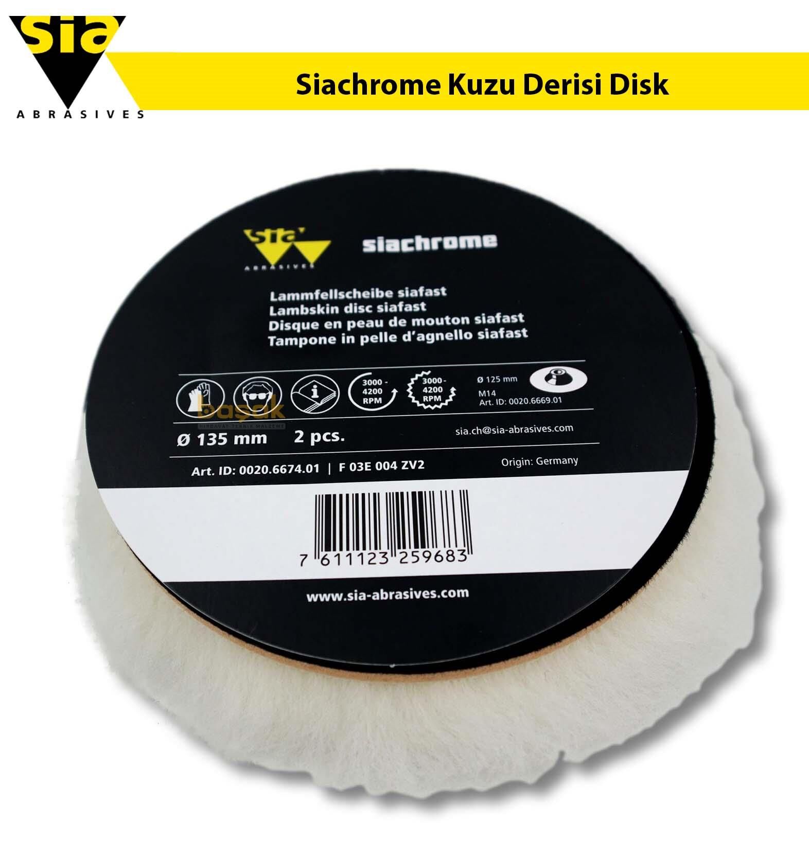 Sia 135 mm Cırtlı Kuzu Yünü Polisaj Pedi F03E004ZV2