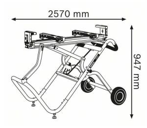 Bosch GTA 2500 W Taşıma Ve Çalışma Tezgahı Tekerlekli 0601B12100
