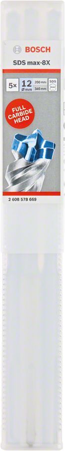 Bosch Sds Max-8X 12 x 340 mm 5'li Beton Delme Ucu2608578669