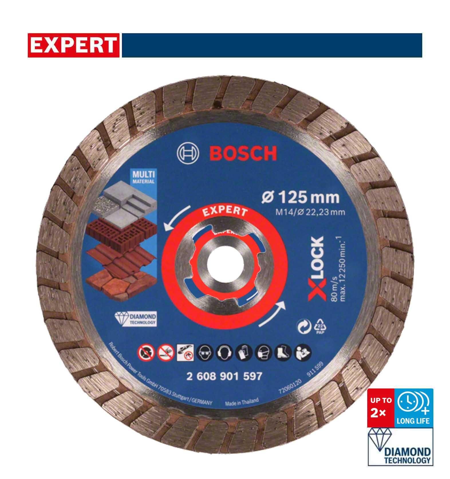 Bosch Expert 125 mm X-LOCK Turbo Elmas Kesme Diski 2608901597