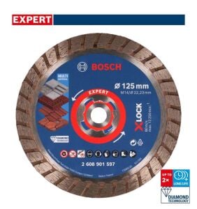 Bosch Expert 125 mm X-LOCK Turbo Elmas Kesme Diski 2608901597