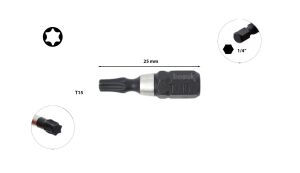 Ceta Form T15 x 25 mm Darbeli Torx Bits Uç CB/807TM