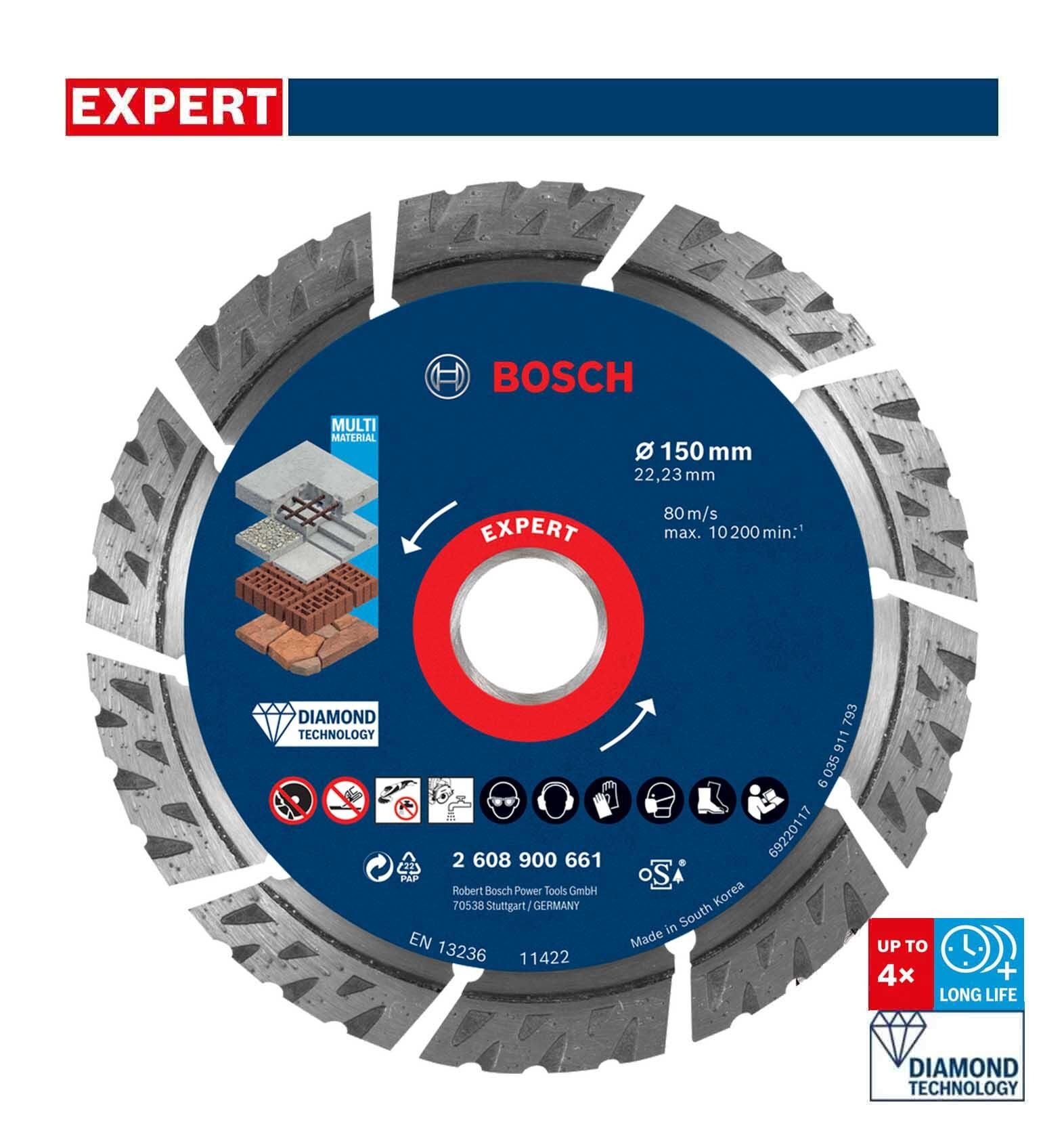 Bosch Expert 150 mm Yapı Malzemeleri Elmas Kesme Diski 2608900661