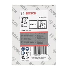 Bosch TK40 30G Dar Zımba Teli 5,8x30 mm 2608200703
