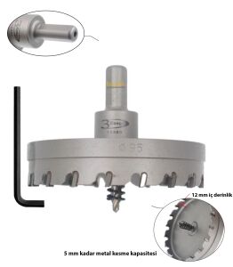3Keego 95 mm Elmas Uçlu Paslanmaz İçin Panç HF50