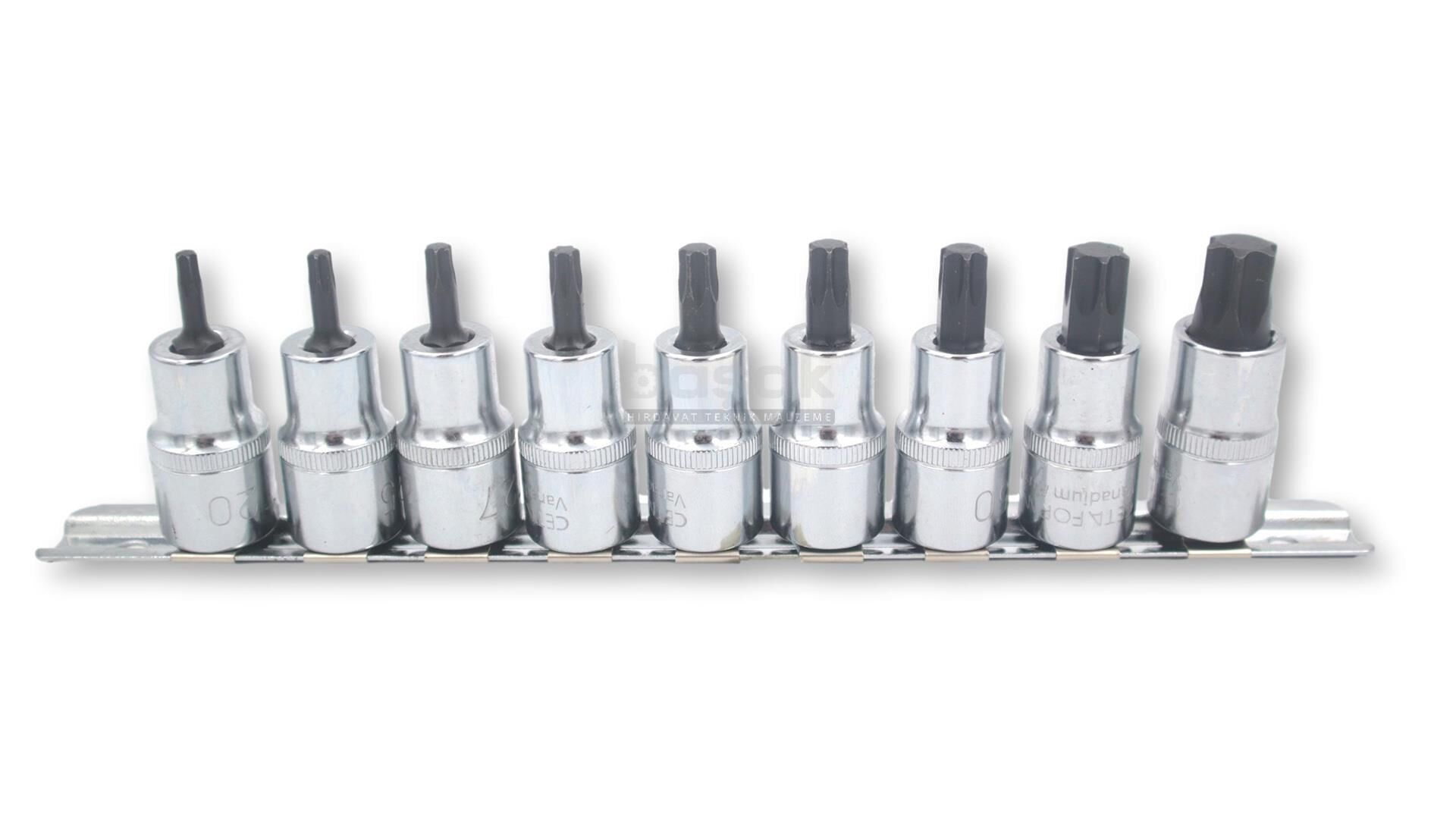 Ceta Form C28S-RT9 9 Parça 1/2” TORX Uçlu Lokma Takımı  T20-T60