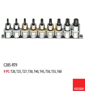 Ceta Form C28S-RT9 9 Parça 1/2” TORX Uçlu Lokma Takımı  T20-T60