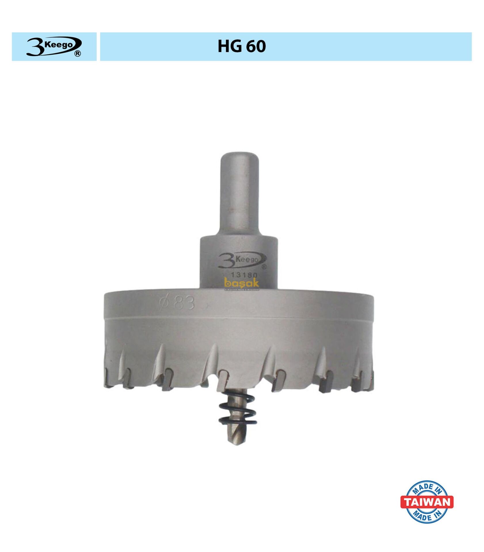 3Keego 83 mm TCT Elmas Uçlu Panç HG60