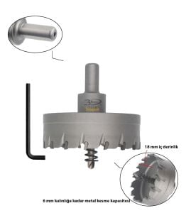 3Keego 83 mm TCT Elmas Uçlu Panç HG60