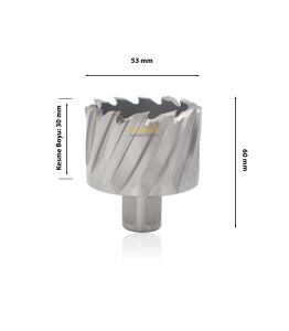 3Keego 53 x 30 mm HSS Manyetik Matkap Ucu SHC30
