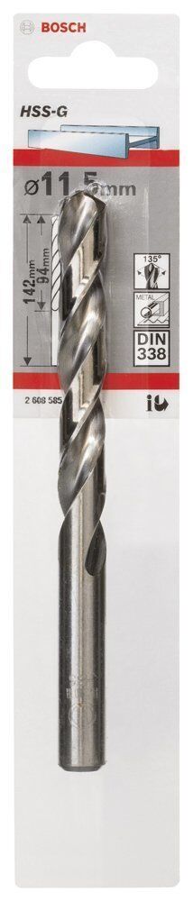 Bosch HSS-G 11,5 mm 1'li Taşlanmış Metal Matkap Ucu 2608585939