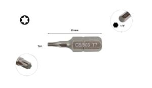Ceta Form T7 x 25 mm Torx Bits Uç CB/803