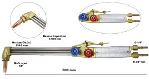 Yıldız 4551 Lüle Karışımlı 3 Borulu Kesme Hamlacı Üstten Tetikli Yandan Vanalı
