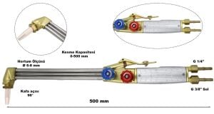 Yıldız 4551 Lüle Karışımlı 3 Borulu Kesme Hamlacı Üstten Tetikli Yandan Vanalı