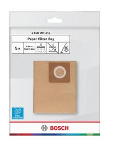 Bosch PAS 15-200 Kağıt Toz Torbası 5’li 2608001212