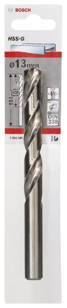 Bosch HSS-G 13 mm 1'li Taşlanmış Metal Matkap Ucu 2608585942