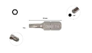 Ceta Form T15 x 25 mm Torx Bits Uç CB/807