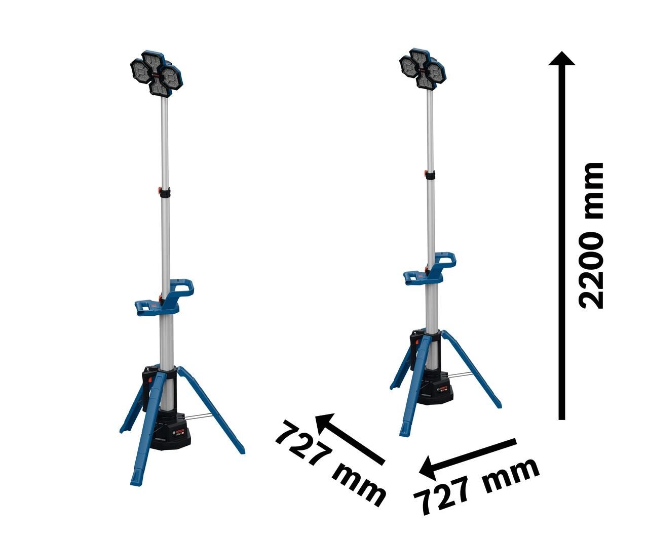 Bosch GLT 18V-5000 Akülü Kule Tip Şantiye Projektörü 5000 lm (Solo) 06019P5000