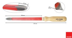 Ceta Form 200 mm Üç Kenarlı Çukur Raspa J82-200