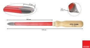 Ceta Form 200 mm Üç Kenarlı Çukur Raspa J82-200