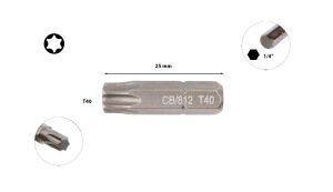 Ceta Form T40 x 25 mm Torx Bits Uç CB/812