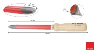 Ceta Form 150 mm Üç Kenarlı Çukur Raspa J82-150