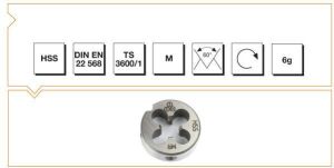 MTE M9 x 1.25 Pafta Normal Vidalı HSS DIN 223/B